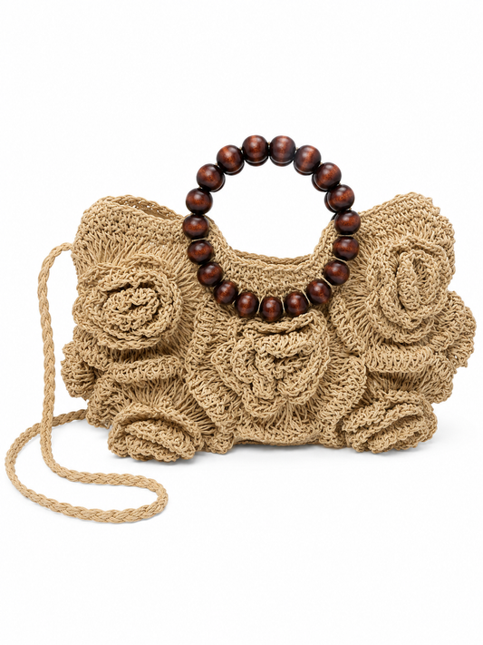 Bolso Rafia Floral