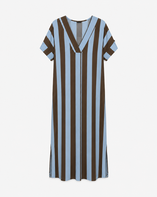 Vestido Rayado Bicolor
